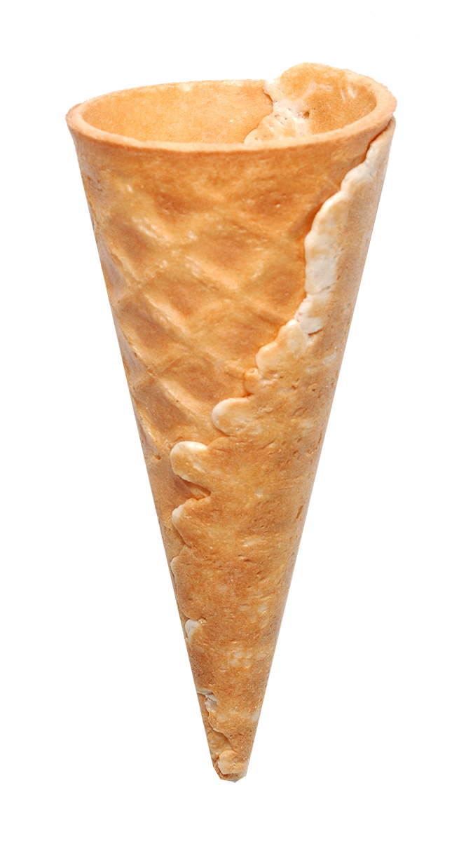 Dimensions Of High Sugar Vanilla Waffle Cones With Flat Top: - Waffle Cone, Transparent background PNG HD thumbnail