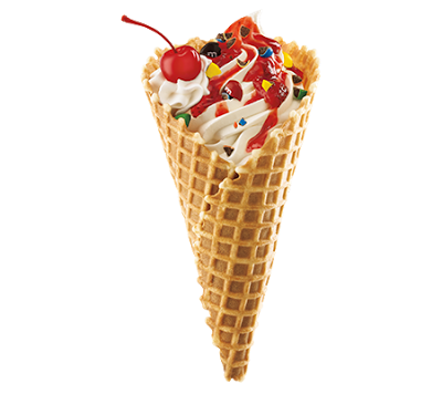 Photo Of Sonic Waffle Cone Sundae With Strawberry Hdpng.com  - Waffle Cone, Transparent background PNG HD thumbnail