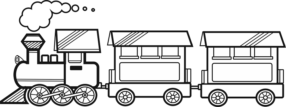 Train Trail Wagons - Wagon Black And White, Transparent background PNG HD thumbnail