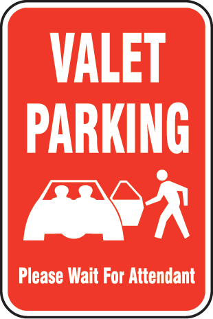 Valet Parking Wait For Attendant Sign - Wait Sign, Transparent background PNG HD thumbnail