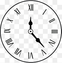 Clock Scale, Clock, Watch Surface, Time Png And Vector - Wall Clock Black And White, Transparent background PNG HD thumbnail