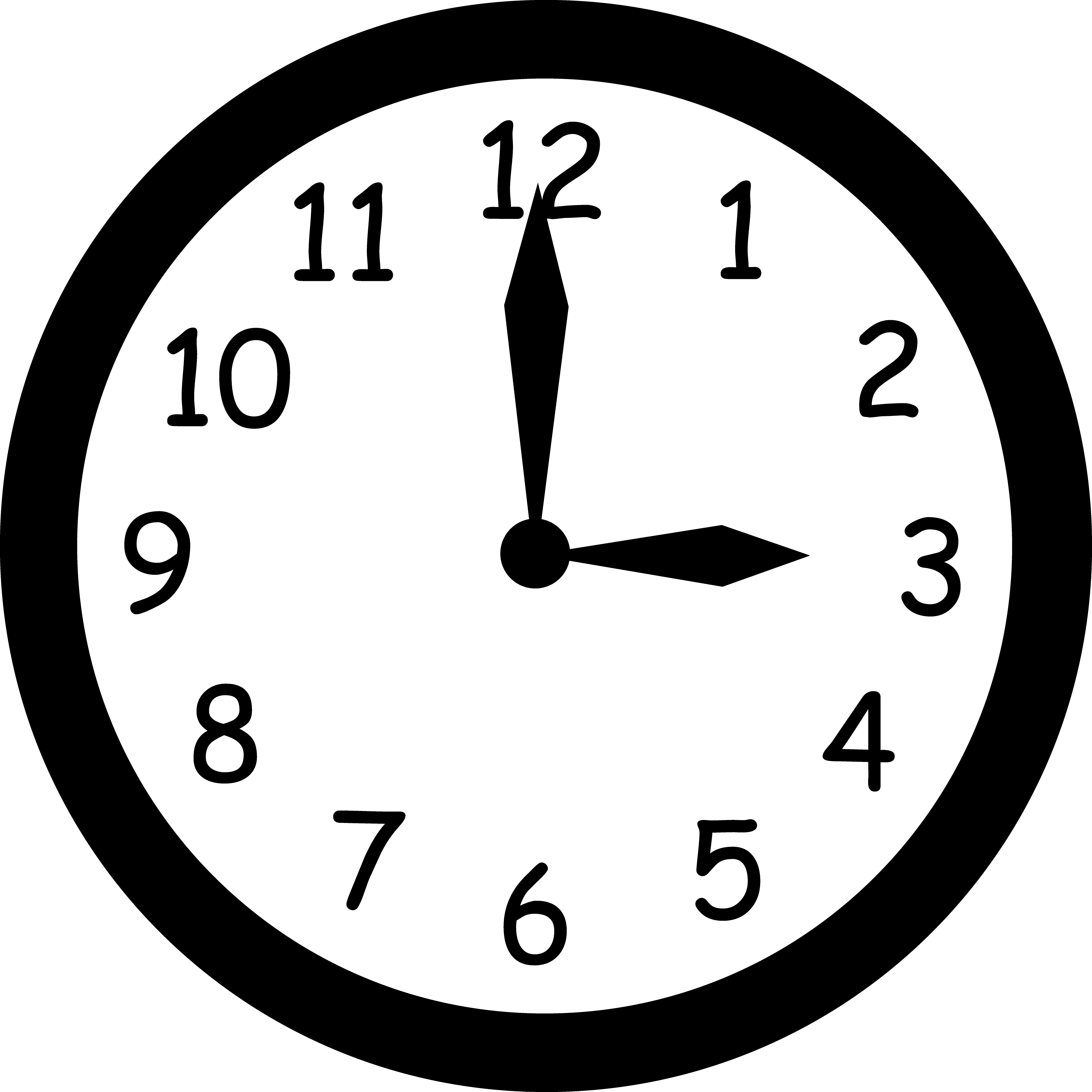 Wall Clock PNG Black And White -  Photos Black And 