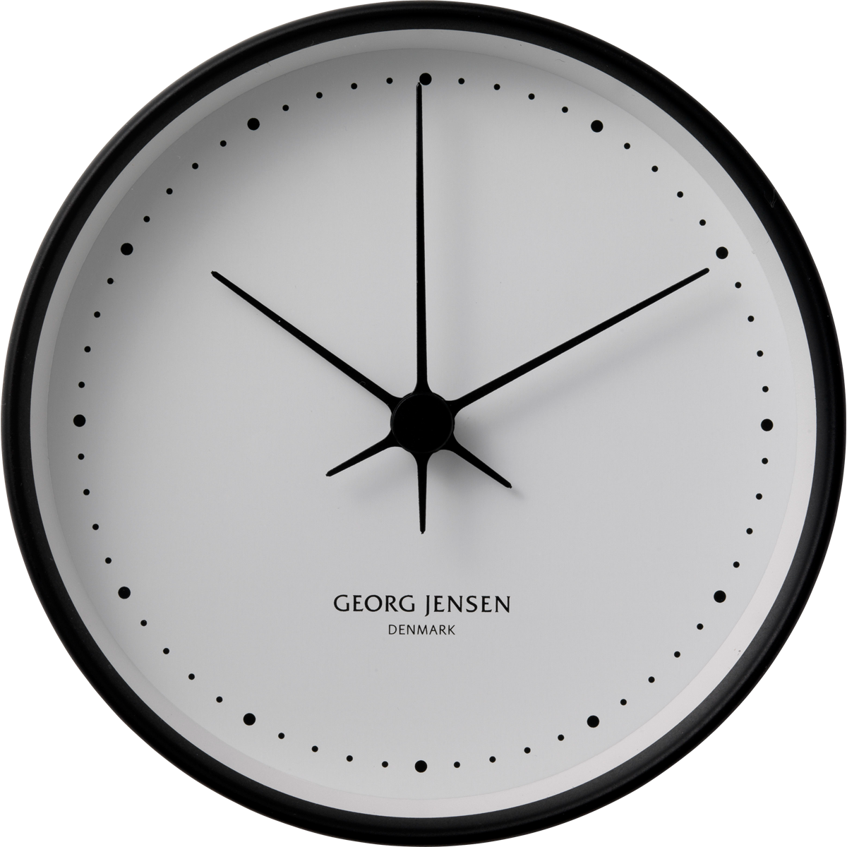Koppel 10 Cm Wall Clock, Black With White Dial By Georg Jensen - Wall Clock Black And White, Transparent background PNG HD thumbnail