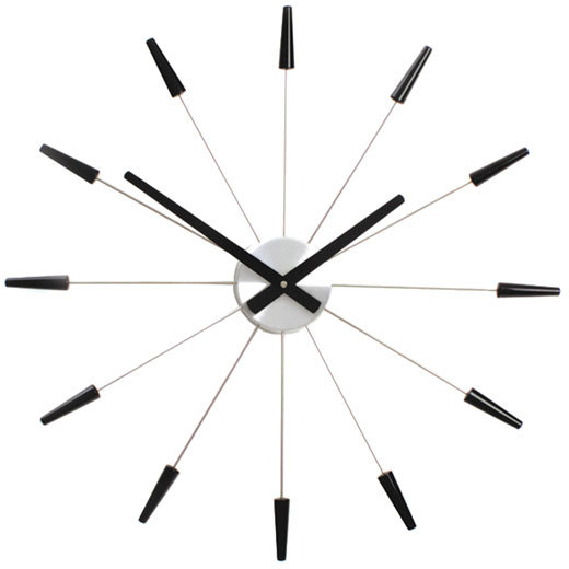 Nextime Plug Inn Wall Clock Black - Wall Clock Black And White, Transparent background PNG HD thumbnail