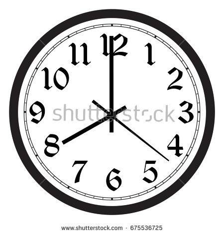 Wall Clock PNG Black And White -  Simple Classic 