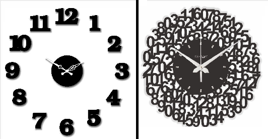 Wall Clock PNG Black And White - Wall Clock 4