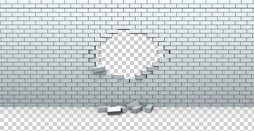 Hole In Brick Wall Png - Wall Black And White, Transparent background PNG HD thumbnail