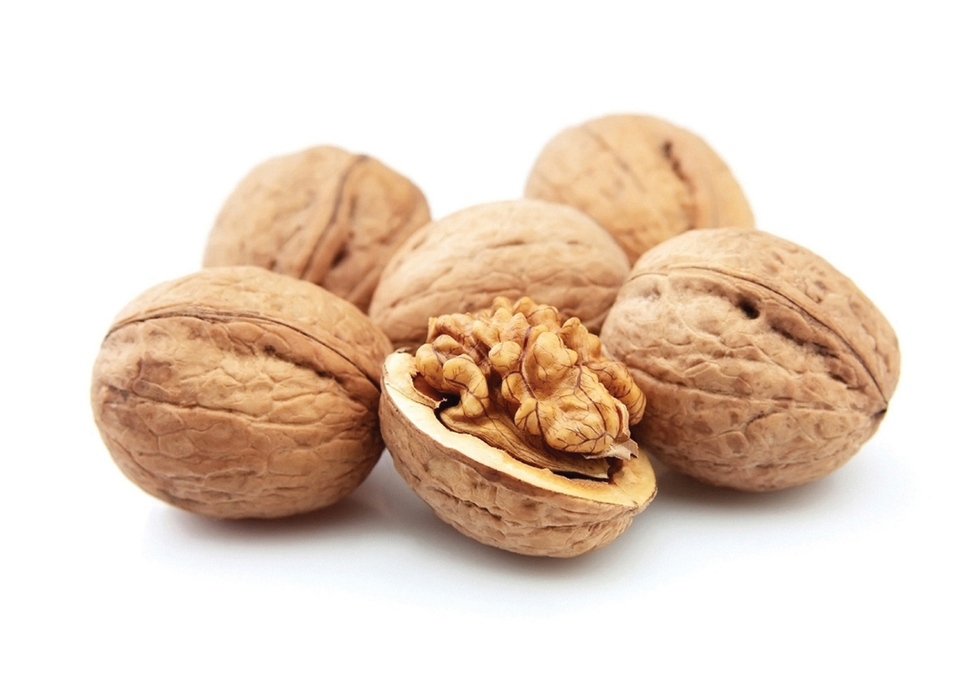 Kernel walnut isolated on the