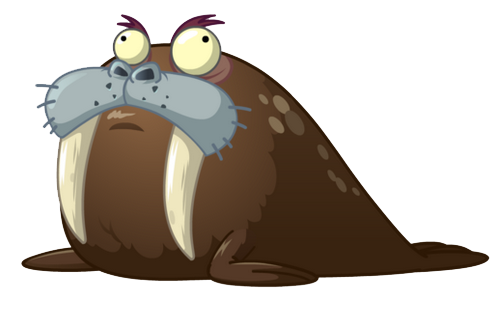 walrus, Hand Painted, Cartoon