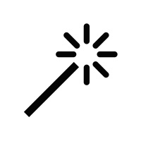 Noun Project - Wand Black And White, Transparent background PNG HD thumbnail