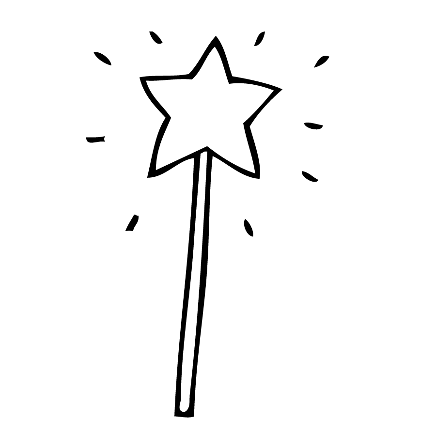 Wand Clipart Black And White School - Wand Black And White, Transparent background PNG HD thumbnail