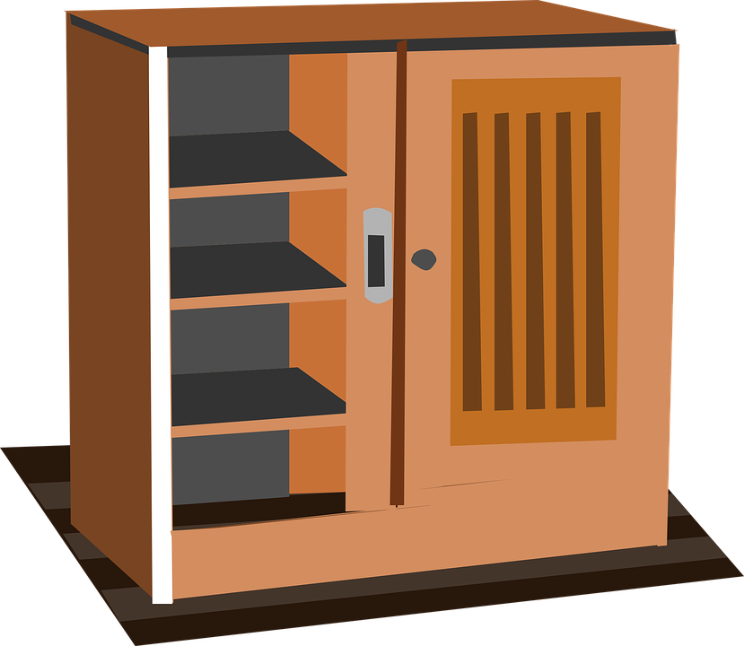 Cabinet, Cupboard, Wardrobe, Furniture, Brown, Wooden - Wardrobe, Transparent background PNG HD thumbnail