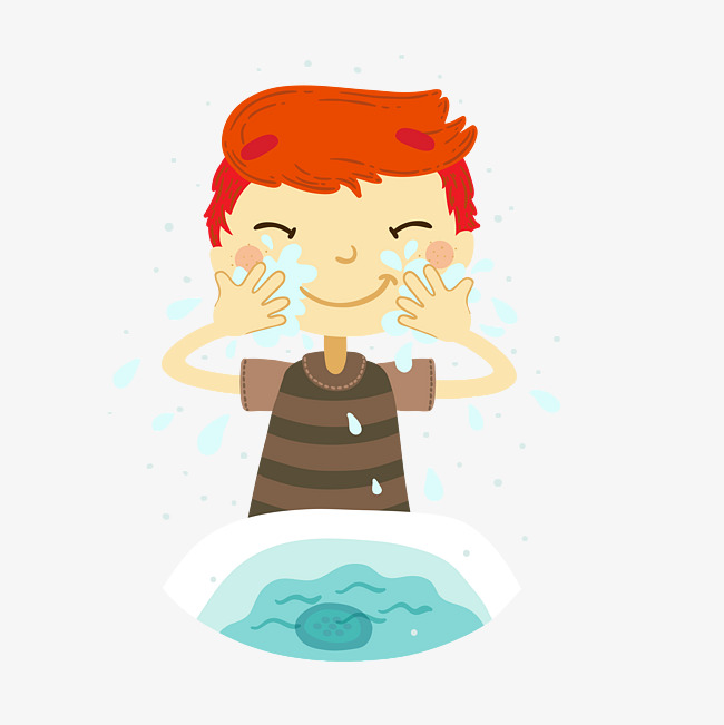 Cartoon Boy Wash Face Material, Wash It, Wash Your Face, Hand Basin Png - Wash Hands And Face, Transparent background PNG HD thumbnail