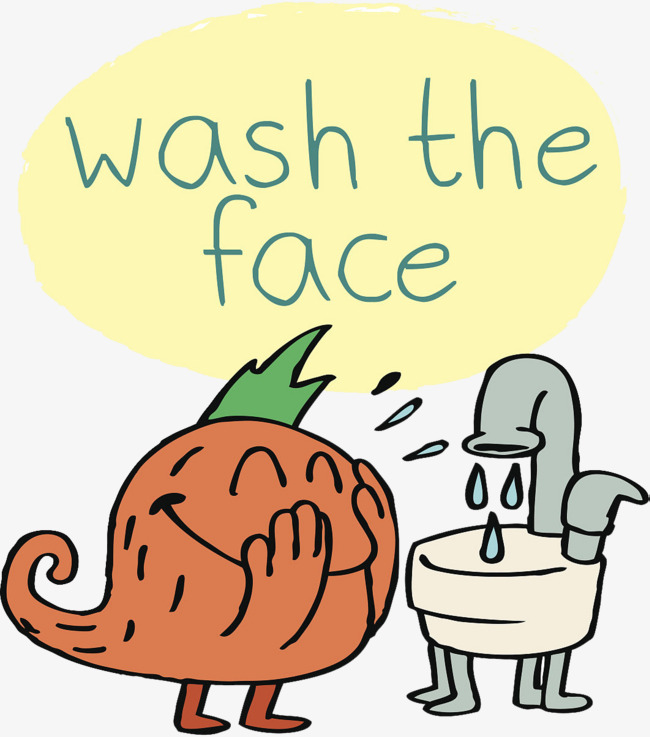 Little Monster Wash Your Face, Cartoon Hand Painted, Decoration, Washing Cartoon Png Image - Wash Hands And Face, Transparent background PNG HD thumbnail