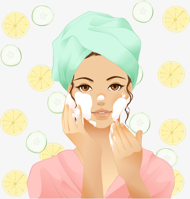 Vector Hand Painted Face Girl, Vector, Hand Painted, Wash Girl Free Png And Vector - Wash Hands And Face, Transparent background PNG HD thumbnail