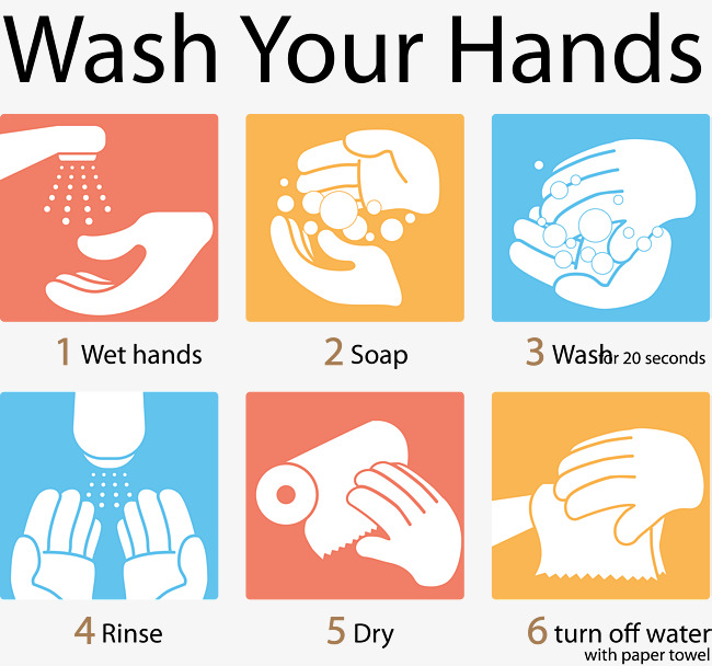 Six Steps Cartoon Hand Wash, Simple Hand Wash, Six Steps Cartoon Hand Wash, · Png Eps - Wash Hands, Transparent background PNG HD thumbnail