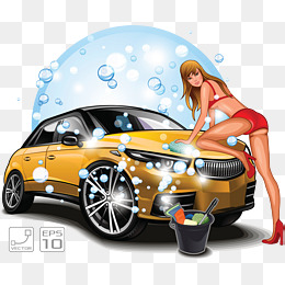 Beauty Car Wash, Rinse, Cleaning Tools, Beauty Car Wash Png And Psd - Washing Car, Transparent background PNG HD thumbnail