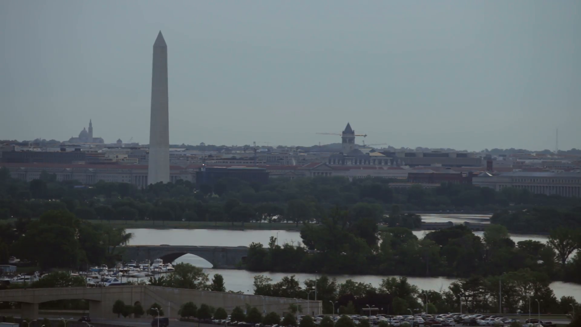 Fast Motion Of Washington Monument Cityscape And Potomac River During Overcast Day In Washington Dc, Usa. Stock Video Footage   Videoblocks - Washington Monument, Transparent background PNG HD thumbnail