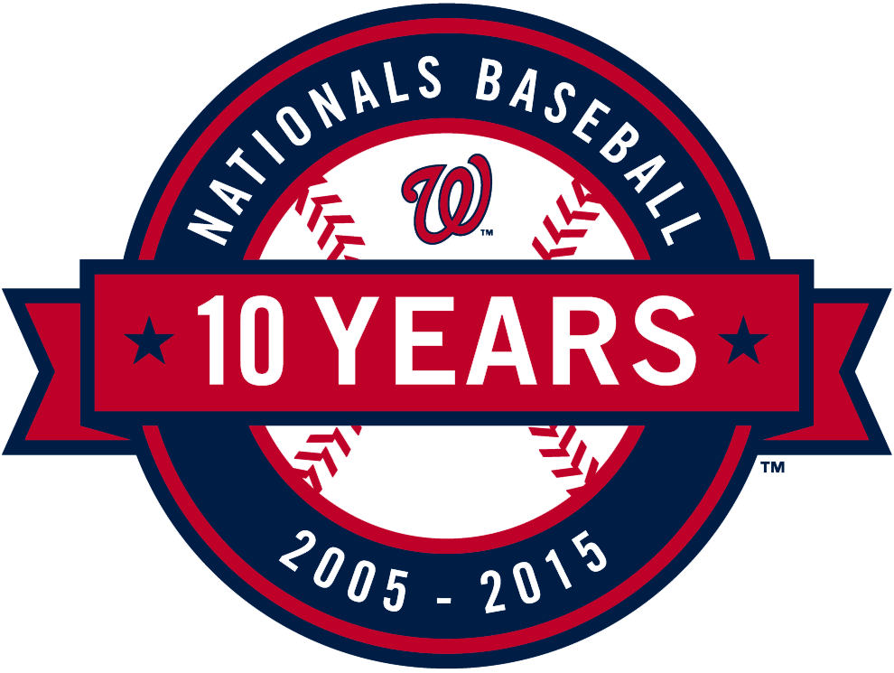 Washington Nationals Logo (10Th Anniversary).png - Washington Nationals, Transparent background PNG HD thumbnail