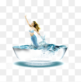 Creative Bathroom Posters, Creative Bathroom Posters, Pool, Mermaid Png Image And Clipart - Water Basin, Transparent background PNG HD thumbnail