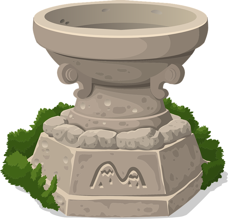 Well Fountain Stone Bowl Basin Water Antique - Water Basin, Transparent background PNG HD thumbnail