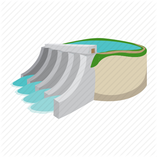 Cartoon, Dam, Electricity, Hydro, Plant, Power, Water Icon - Water Dam, Transparent background PNG HD thumbnail