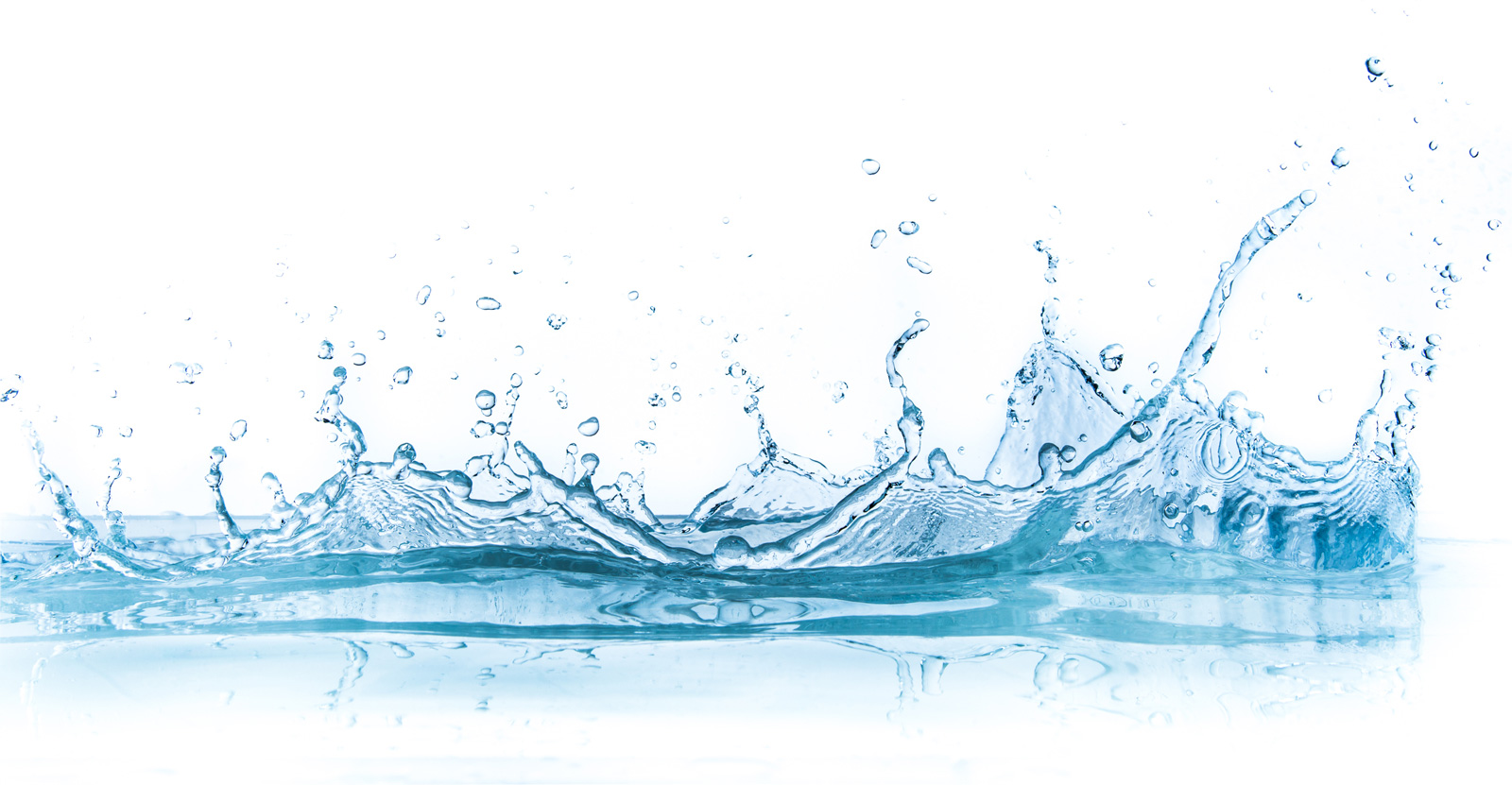 Spray splash blue water drops