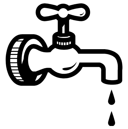 Water Faucet Clipart Black And White   Clip Art Library With Regard To Amazing Of Water - Water Faucet Black And White, Transparent background PNG HD thumbnail