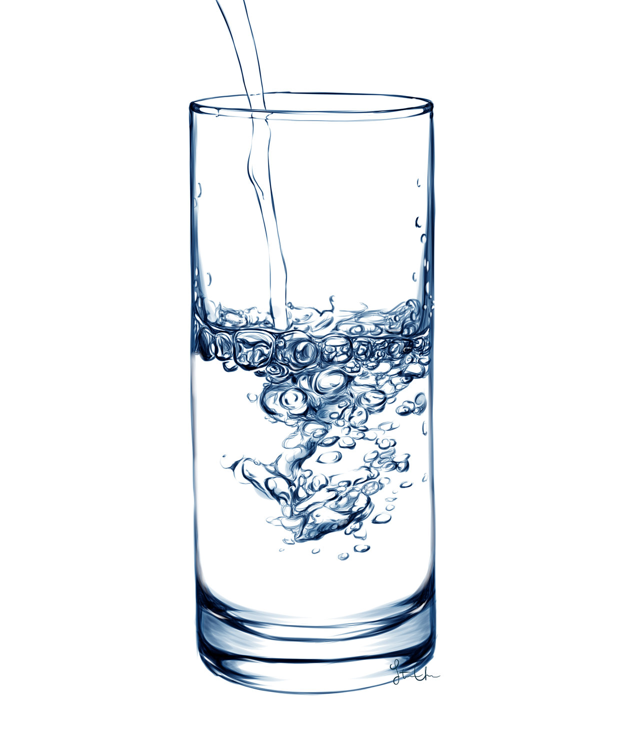 . Hdpng.com Digital Painting   Glass Of Water By Isnowfairy - Water Glass, Transparent background PNG HD thumbnail