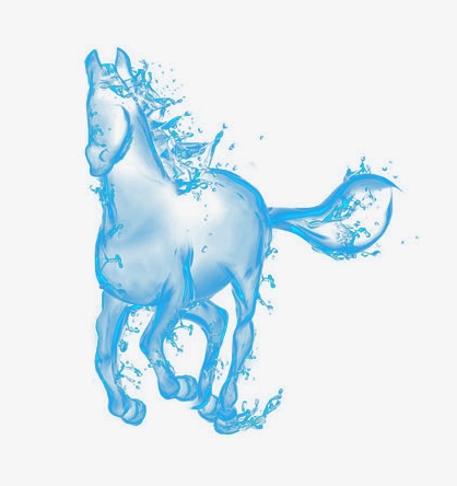 Watermark Horse, Blue, Water, Form Png Image And Clipart - Water Horse, Transparent background PNG HD thumbnail