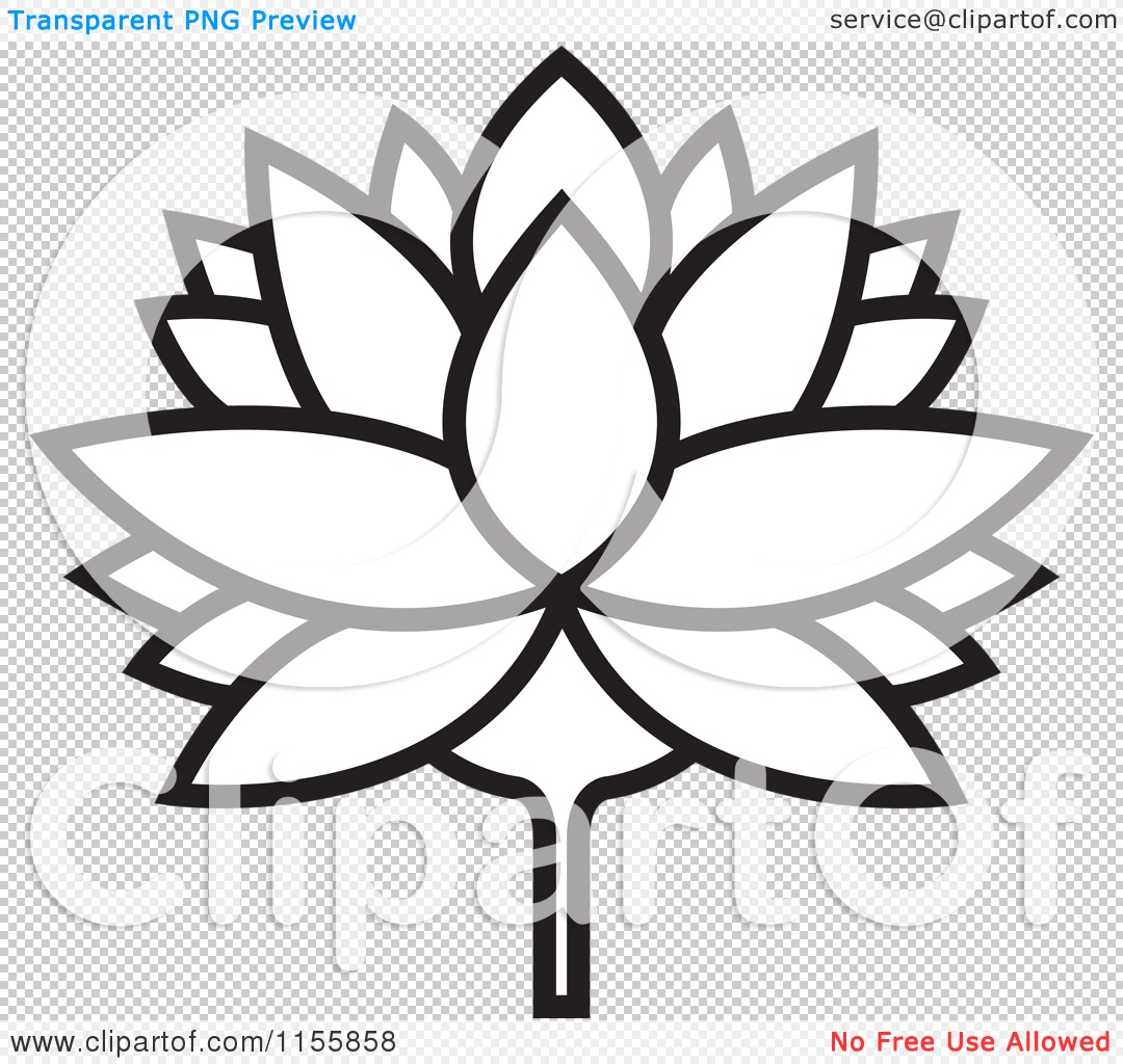 Png File Has A Hdpng.com  - Water Lily Black And White, Transparent background PNG HD thumbnail