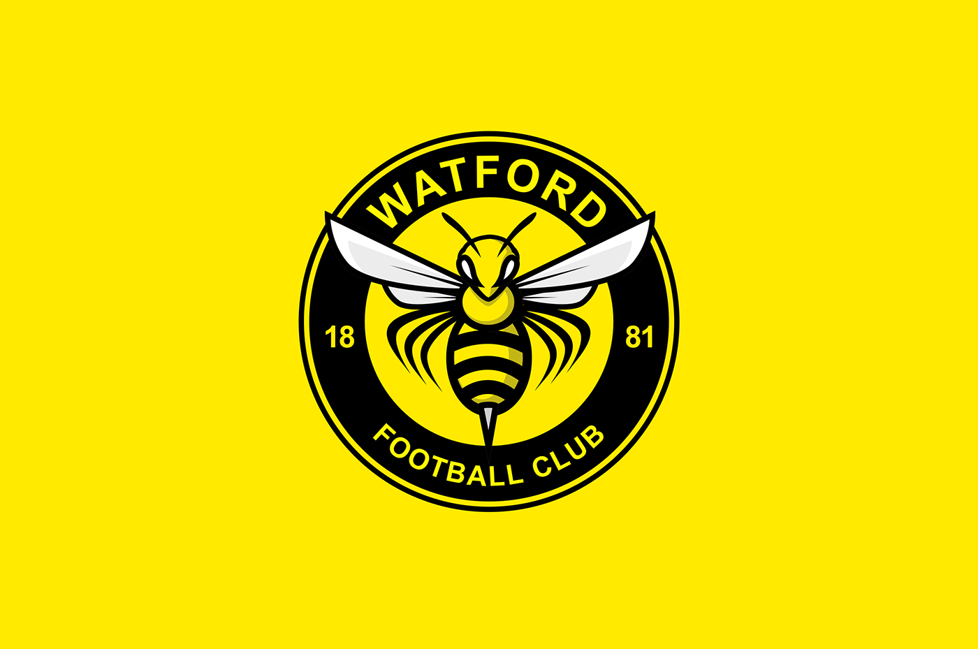 Unofficial Rebrand Of Watford Fc Centered On The Concept Of Imagining A New Crest That Matches The Club Nickname U0027The Hornets. This Logo Is Not An Official Hdpng.com  - Watford Fc, Transparent background PNG HD thumbnail