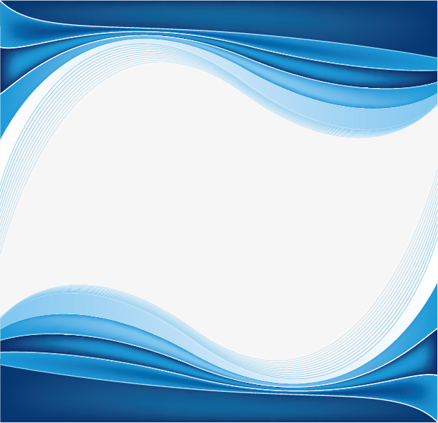 Texture Free Vector Blue Border Buckle Material, Blue, Frame, Smooth Png And Vector - Waves Border, Transparent background PNG HD thumbnail