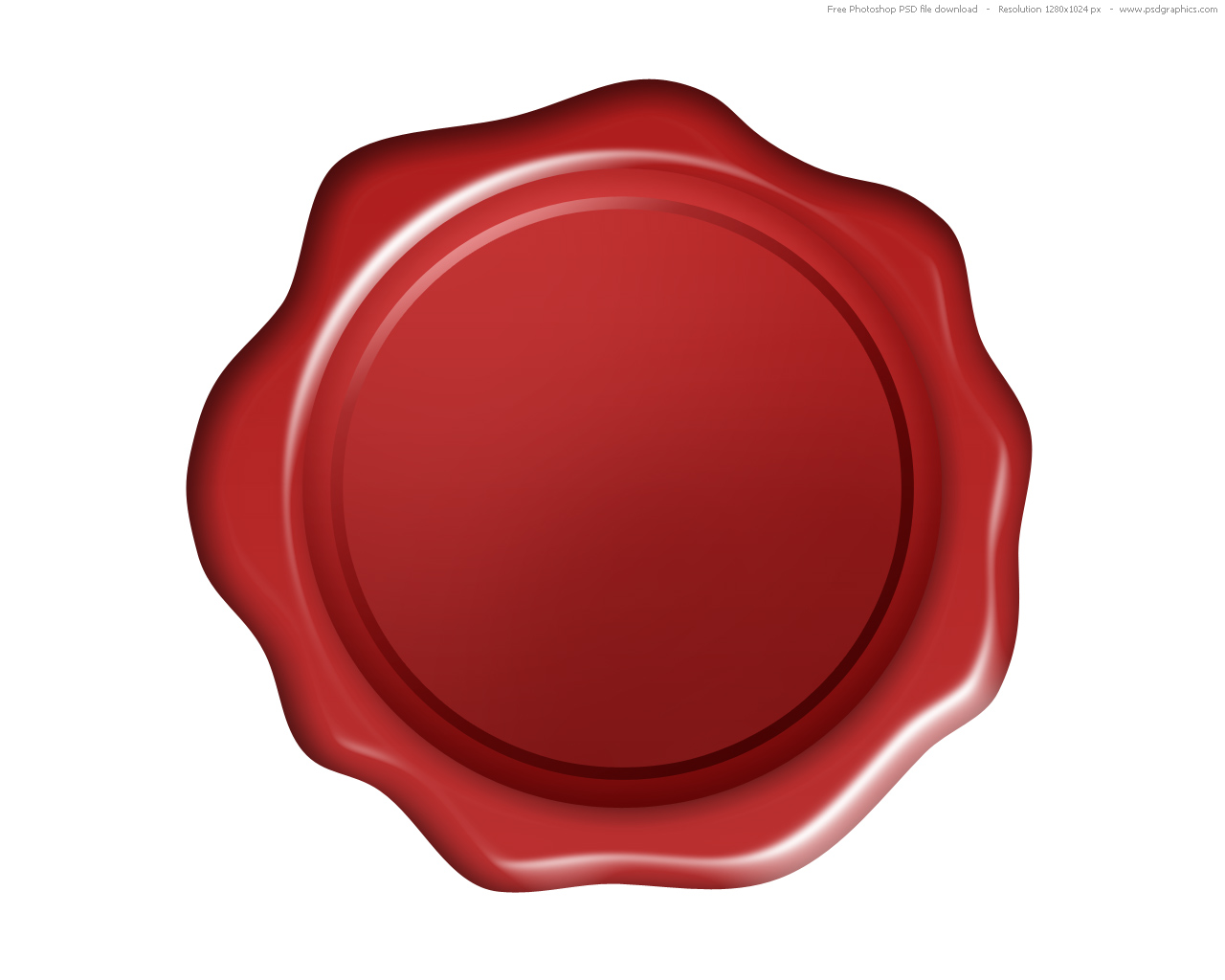 Red Wax Seal - Wax Seal, Transparent background PNG HD thumbnail