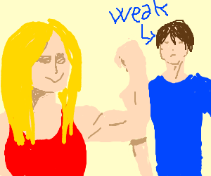 strong girl and weak boy