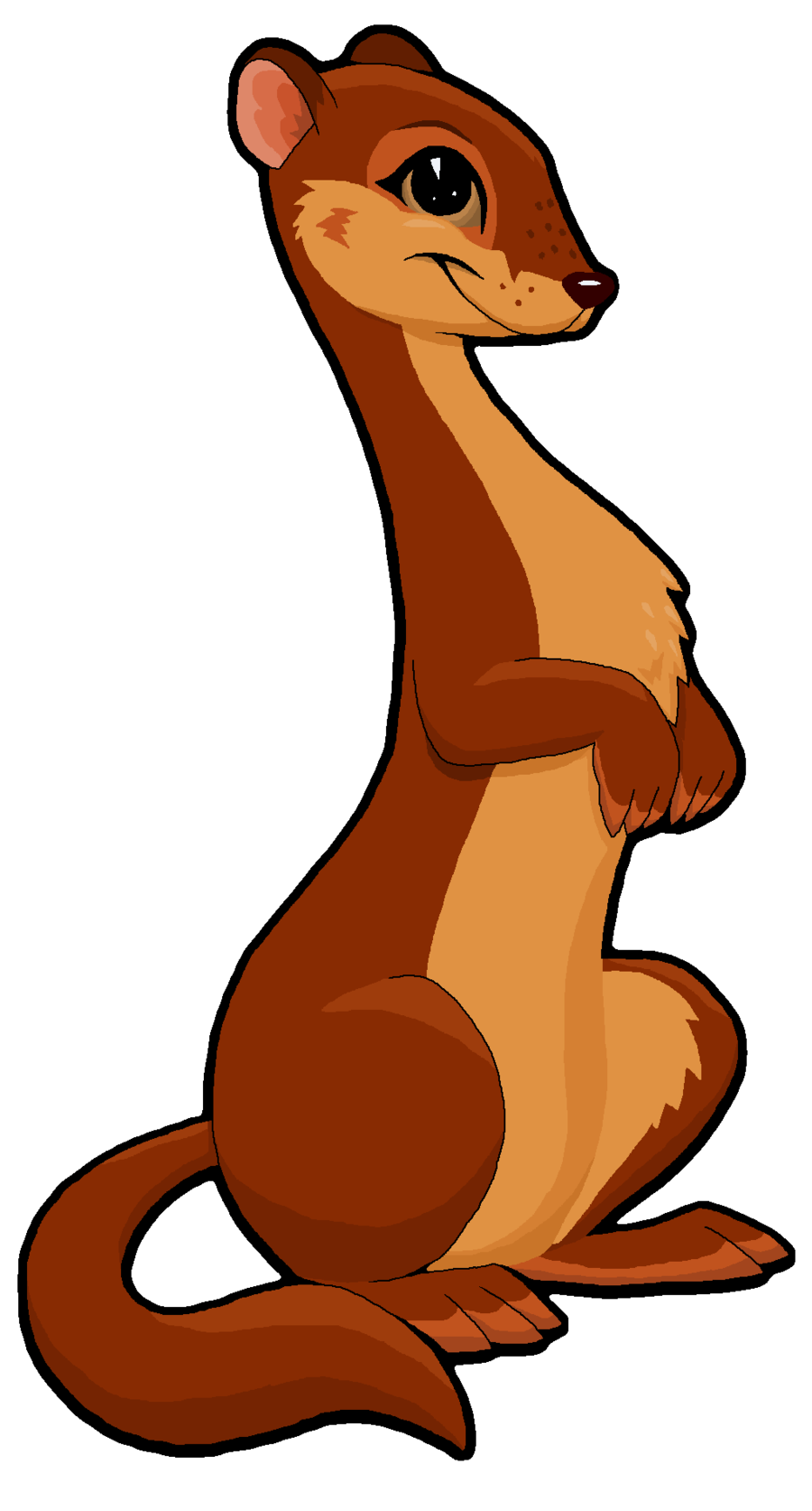 Cute Weasel Clipart By Misterbug Cute Weasel Clipart By Misterbug - Weasel, Transparent background PNG HD thumbnail
