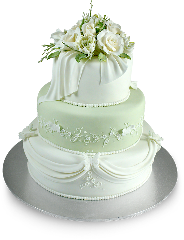 White Rose Wedding Cake, Whit