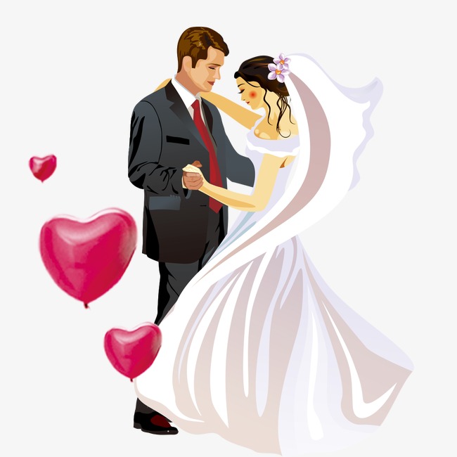 Cartoon Lover, Cartoon Couple, Love, Wedding Dress Png And Psd - Wedding Couples, Transparent background PNG HD thumbnail