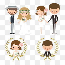 Creative Wedding Couple Figures, Character, Lovers, Wedding Png And Vector - Wedding Couples, Transparent background PNG HD thumbnail