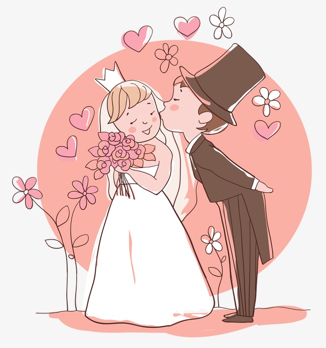 Wedding Couple, Wedding Doll, Cartoon Couple Vector Material, Cartoon Characters Png And Vector - Wedding Couples, Transparent background PNG HD thumbnail