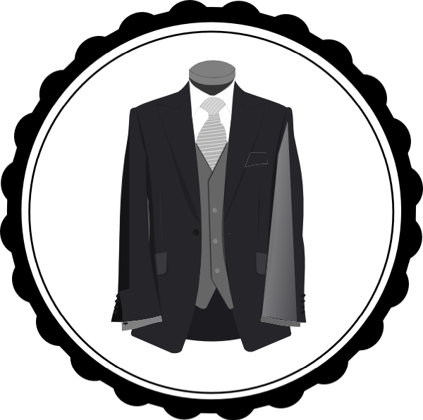 Pin Black Dress Clipart Wedding Suit #6 - Wedding Dress And Tux, Transparent background PNG HD thumbnail