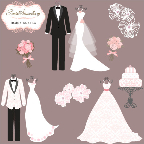 Glamorous wedding suit and br
