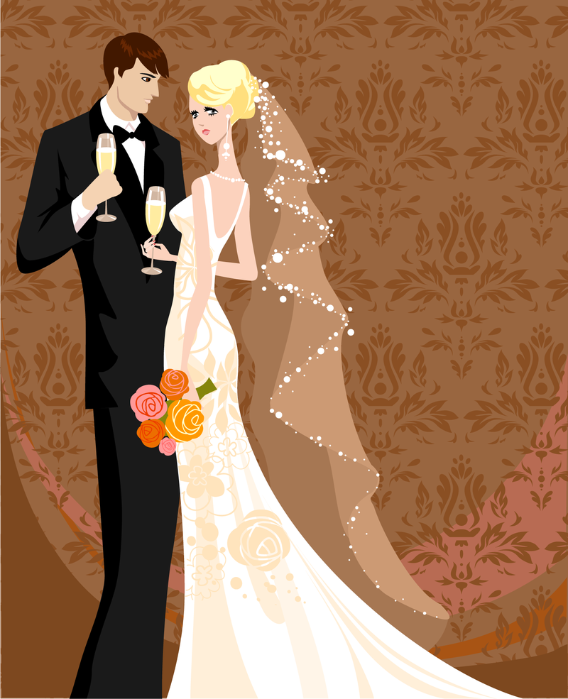Wedding Card Background   Free Vector Download | Qvectors Pluspng.com - Wedding, Transparent background PNG HD thumbnail