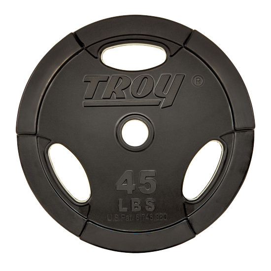 Troy Interlocking Rubber Encased 3 Grip Weight Plates [Gor] - Weight Plates, Transparent background PNG HD thumbnail