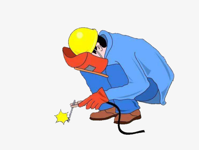 Cartoon Welder, Leave The Material, Welding Workers, Jobs Png Image And Clipart - Welding, Transparent background PNG HD thumbnail