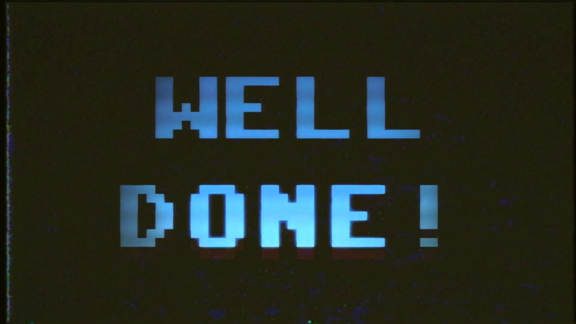 Videogame Well Done Vhs. A Fake Vhs Videogame Screen With The Text Well Done. 8 Bit Retro Style. Stock Video Footage   Videoblocks - Well Done, Transparent background PNG HD thumbnail