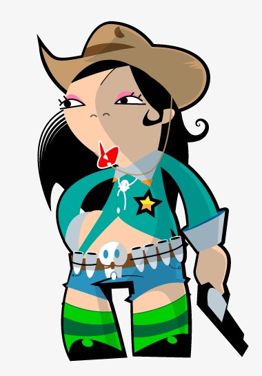 Vector Western Girl, Hd, Pretty, Lovely Free Png And Vector - Western, Transparent background PNG HD thumbnail