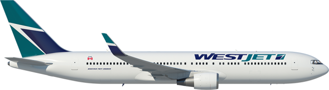 Westjet Boing 767 300Erw - Westjet Airlines, Transparent background PNG HD thumbnail