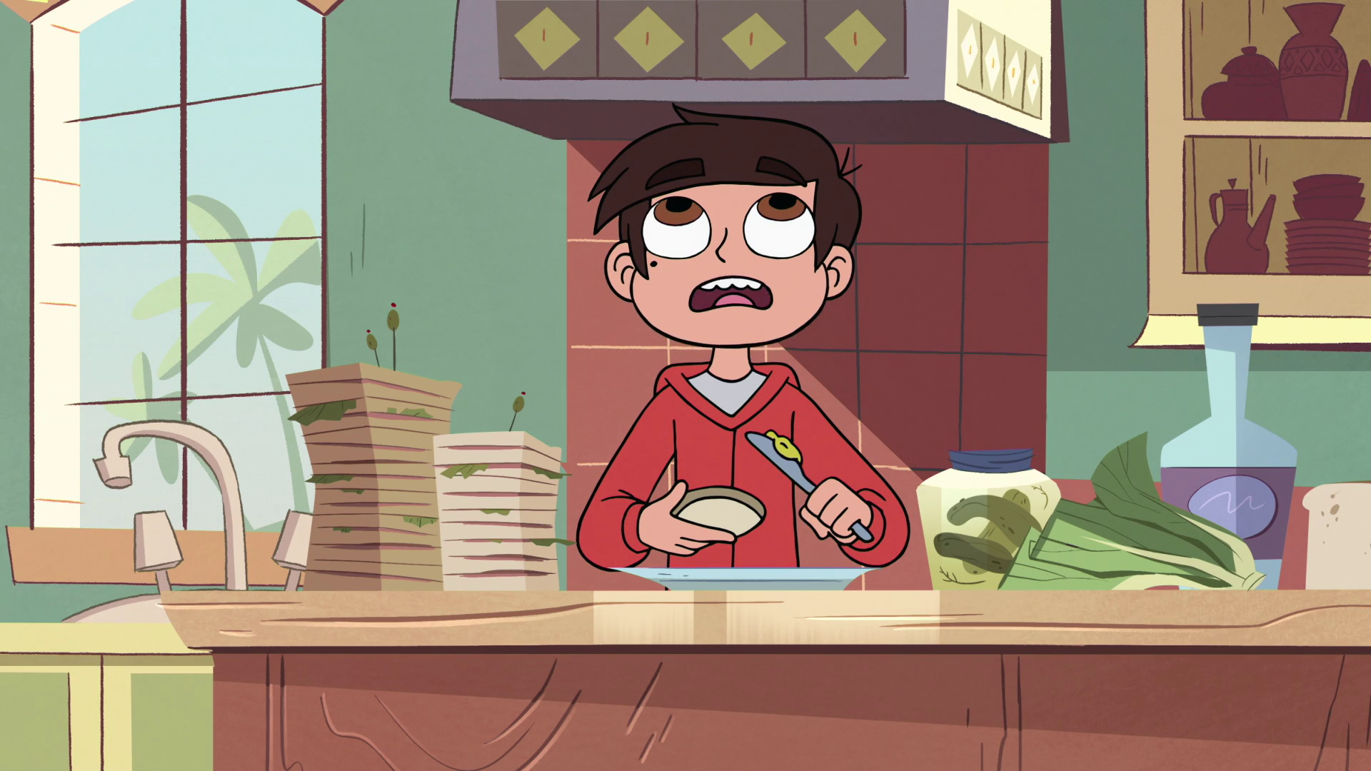 S2E30 Marco Diaz Looks Up At The Wet Ceiling.png - Wet Person, Transparent background PNG HD thumbnail