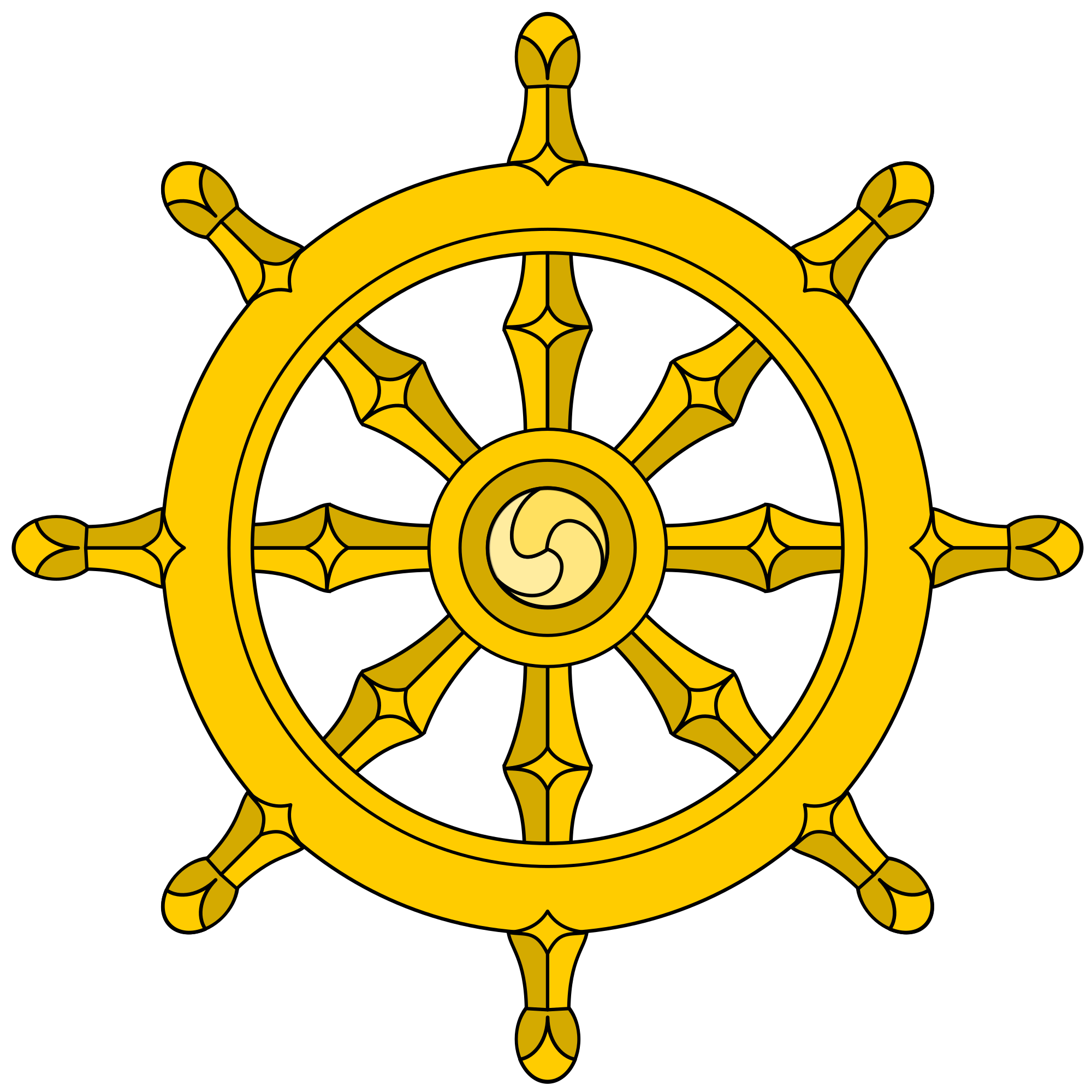 Wheel of Dharma Free PNG Imag
